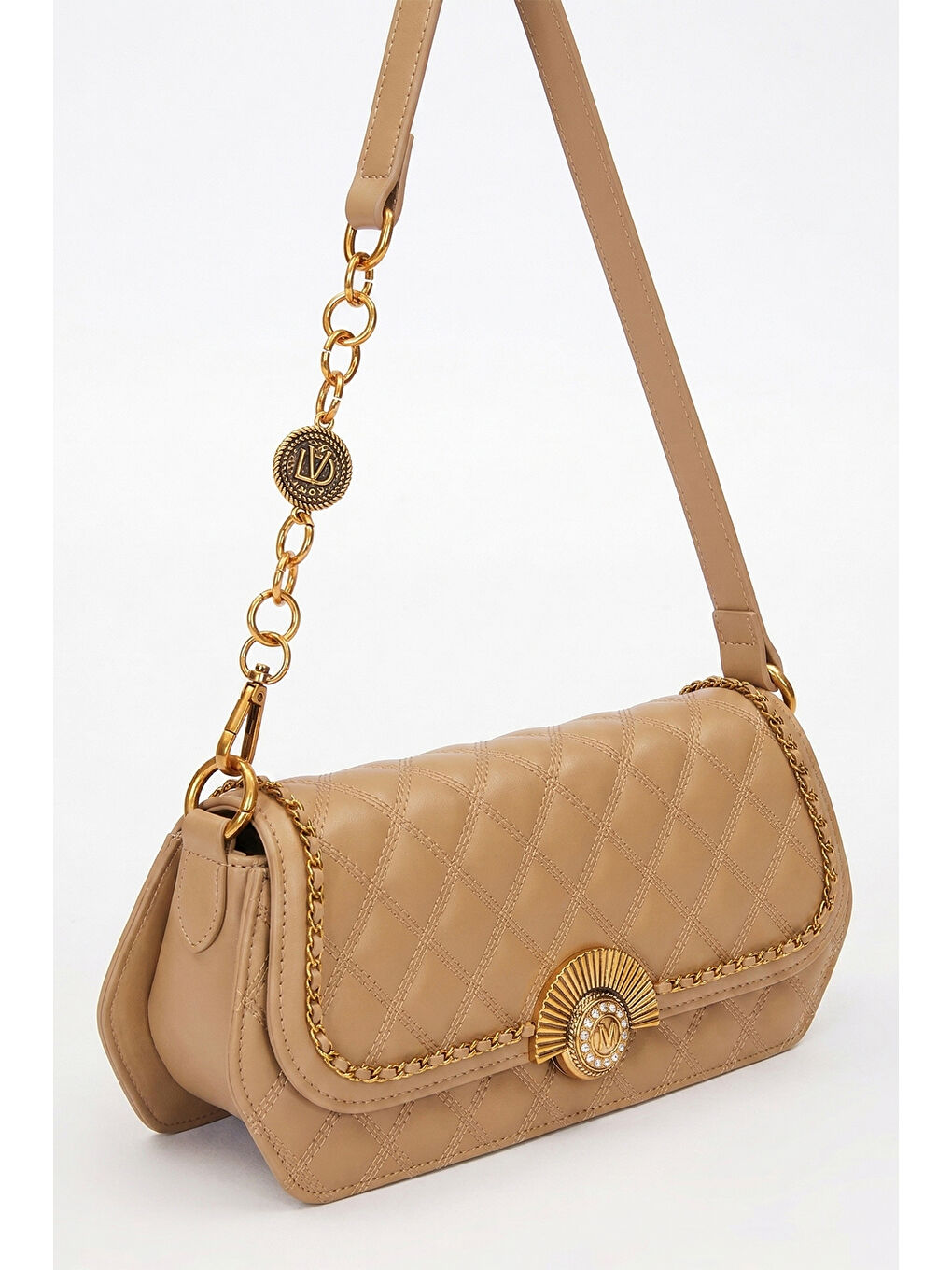 Premium Çift Askı Yumuşak Deri Çanta 930290 Bej-2