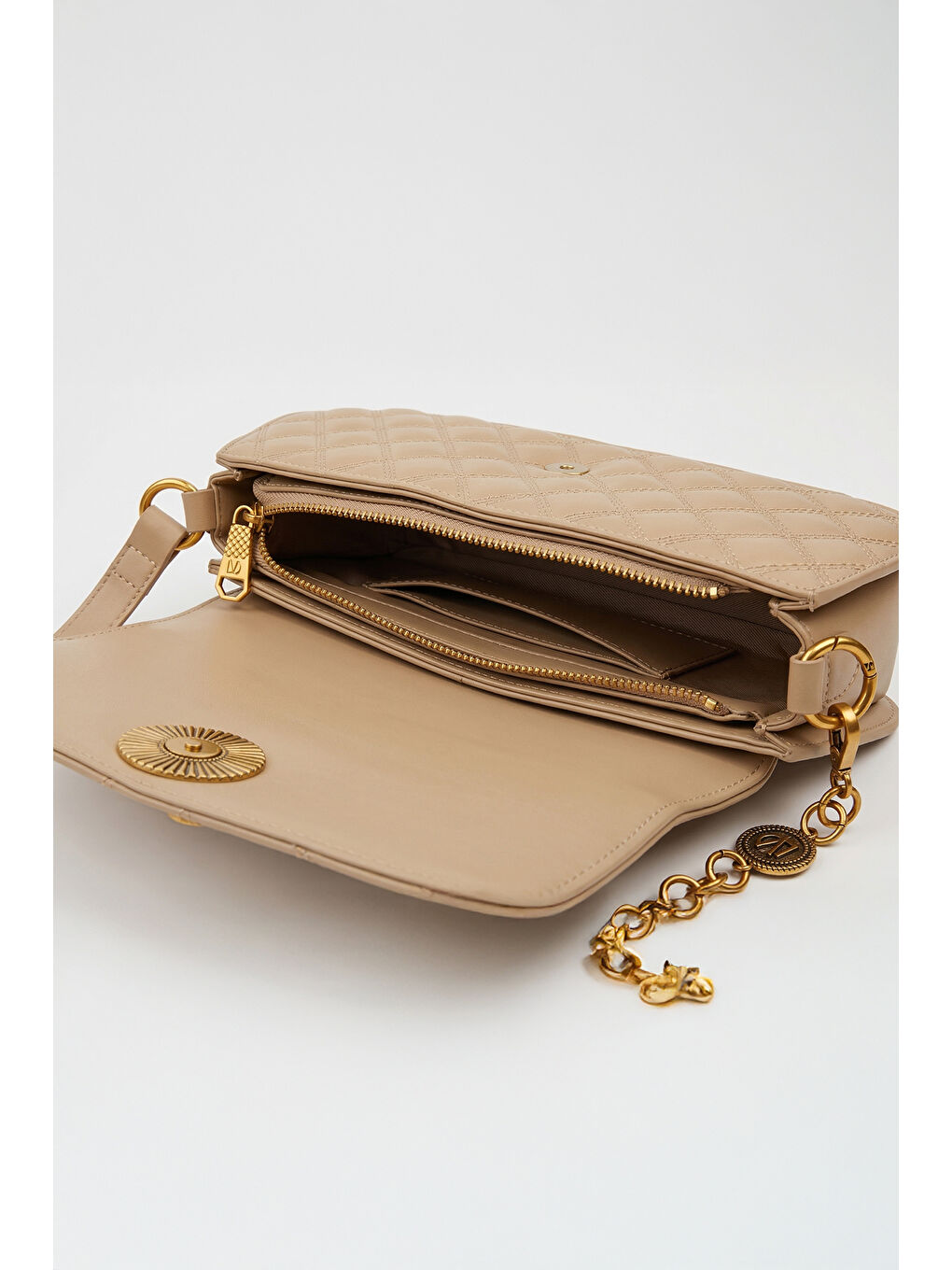 Premium Çift Askı Yumuşak Deri Çanta 930290 Bej-3