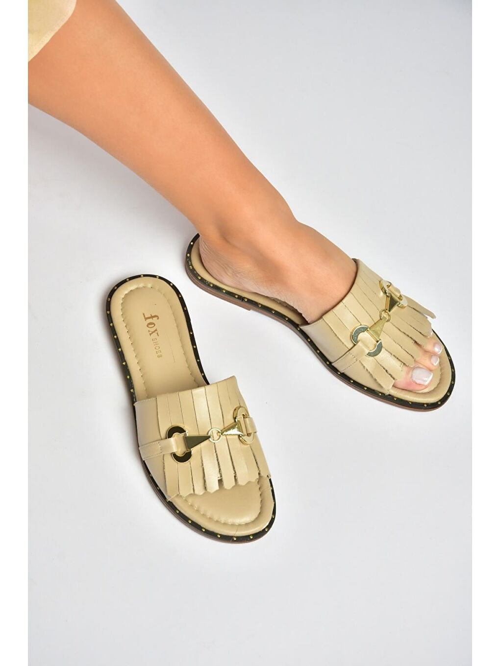 Bej Kadın Terlik Y291873003-2