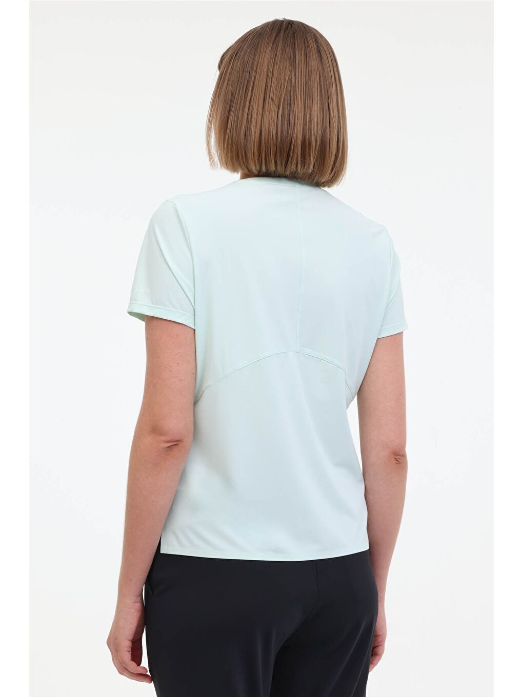 WL WINDY 11BKK92 5FX Su Yeşili Kadın Kısa Kol Tişört-1