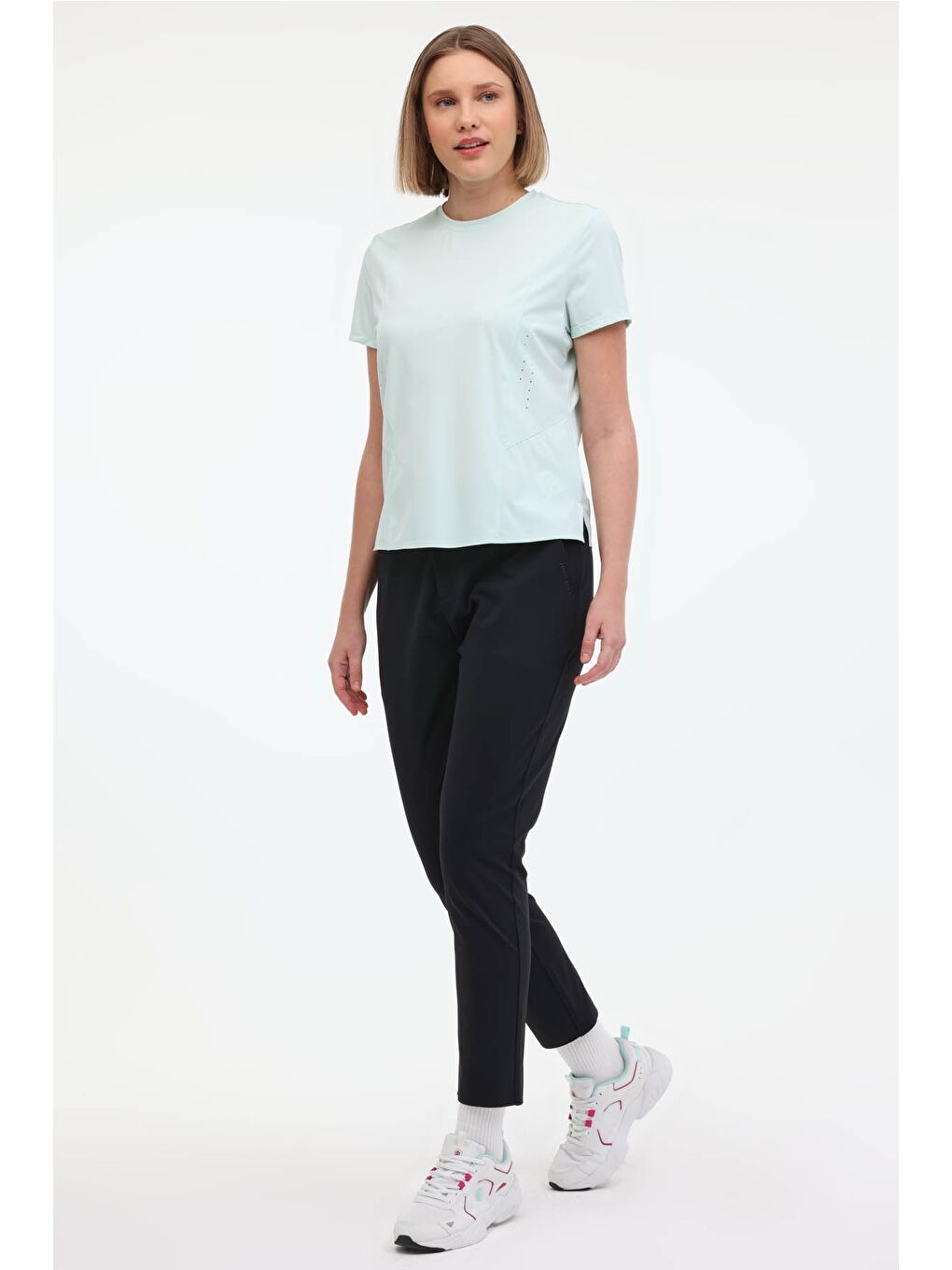 WL WINDY 11BKK92 5FX Su Yeşili Kadın Kısa Kol Tişört-2