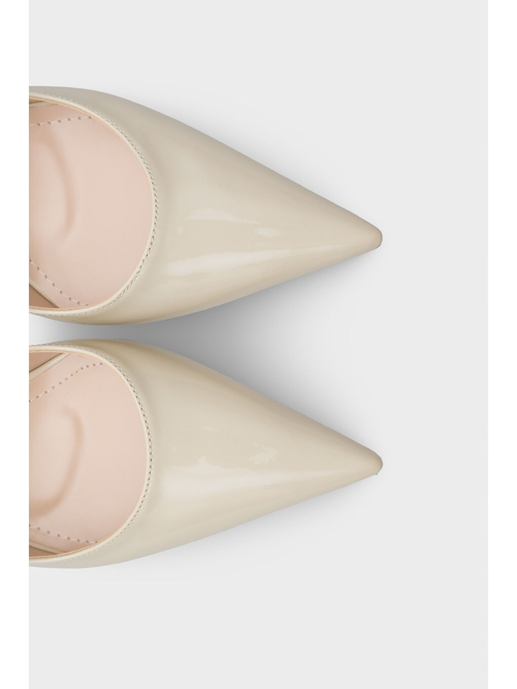 Ekru Tallie Orta Topuklu Stiletto-2