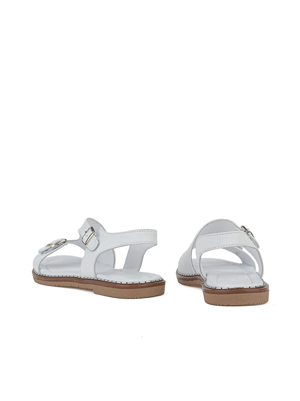 Kadın Hakiki Deri Sandalet 1611020Z5407 Beyaz-2