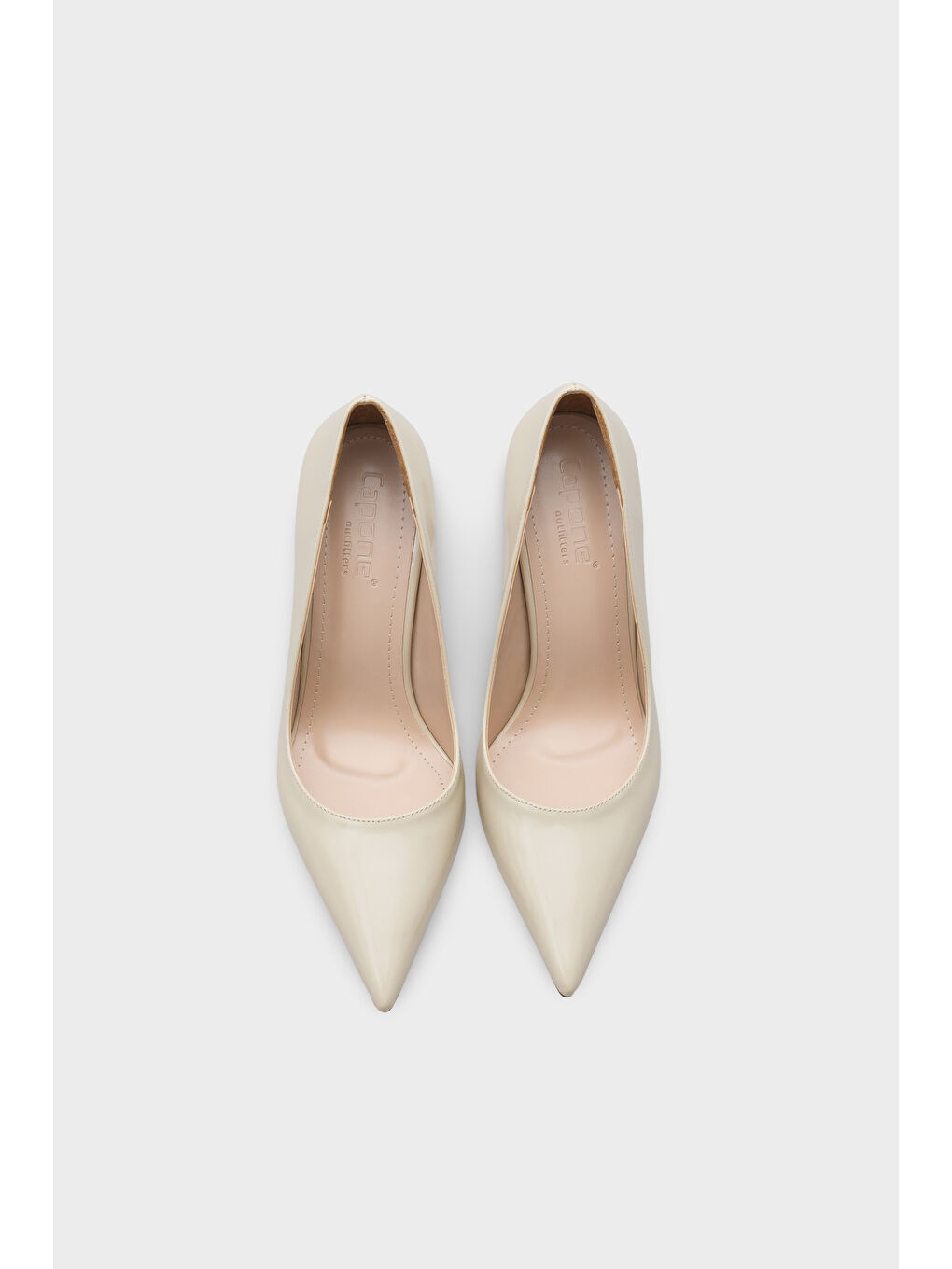 Ekru Tallie Orta Topuklu Stiletto-5
