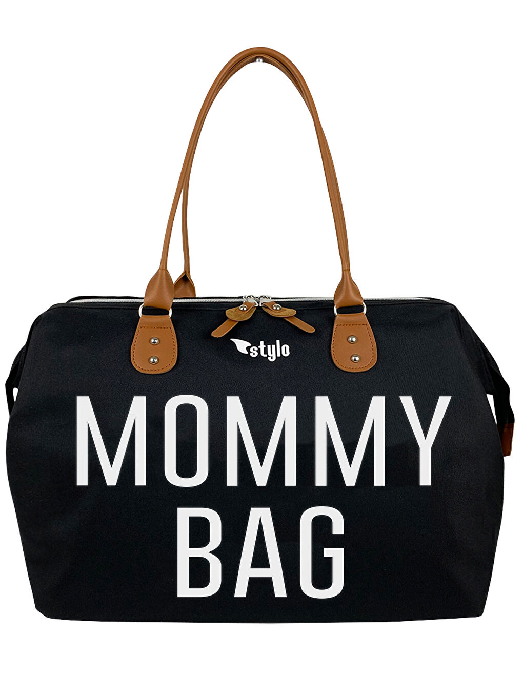 Mommy Bag Anne Bebek Bakım Çantası Siyah-Beyaz