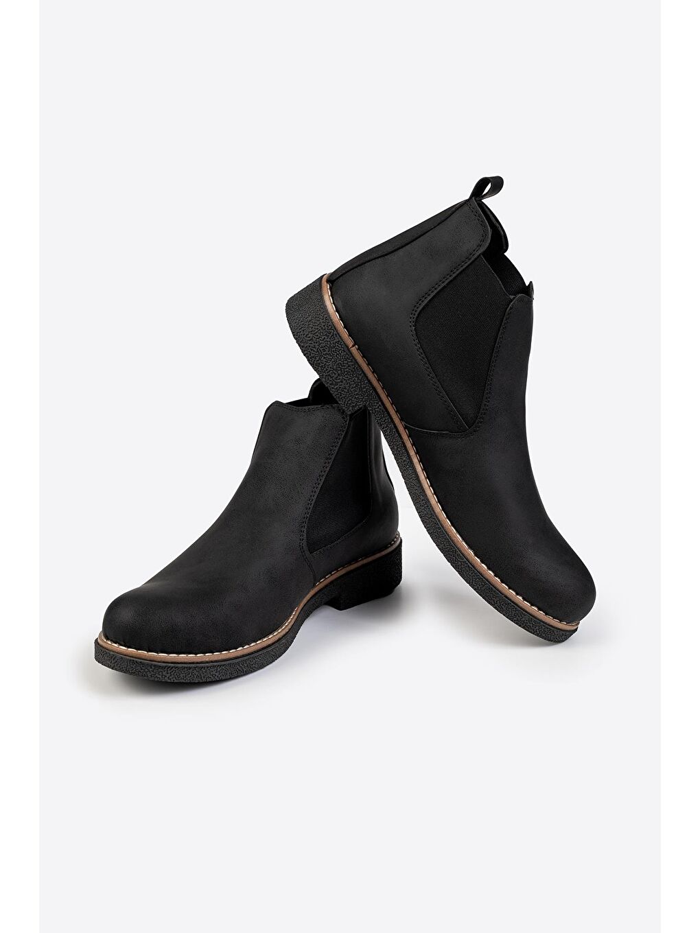 Gri Lastik Detaylı Chelsea Bot-3