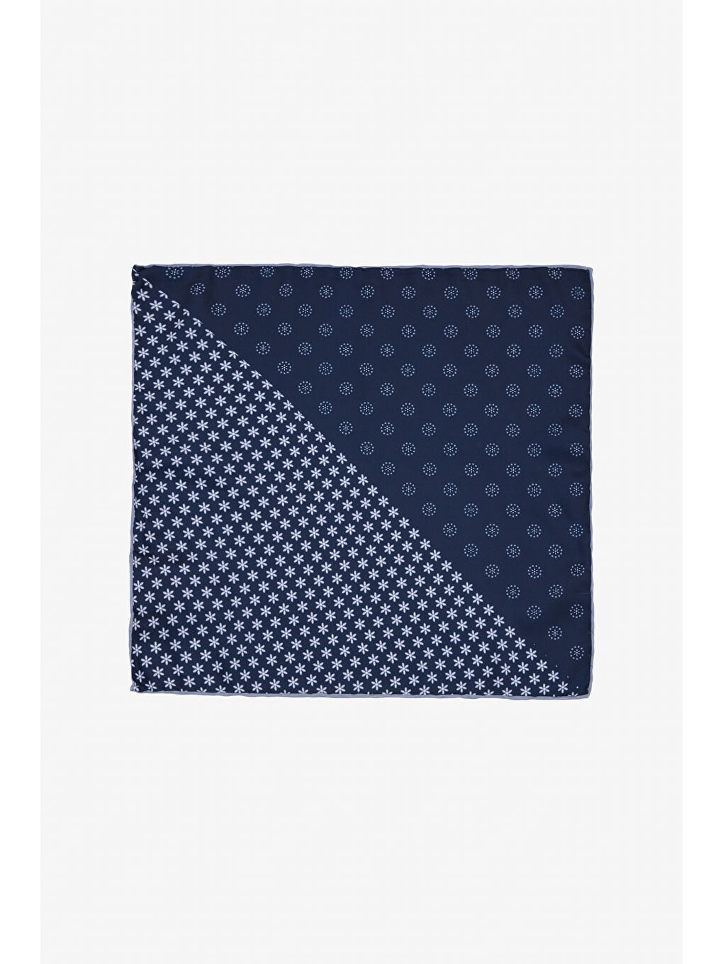 Erkek Lacivert-Beyaz Desenli Mendil