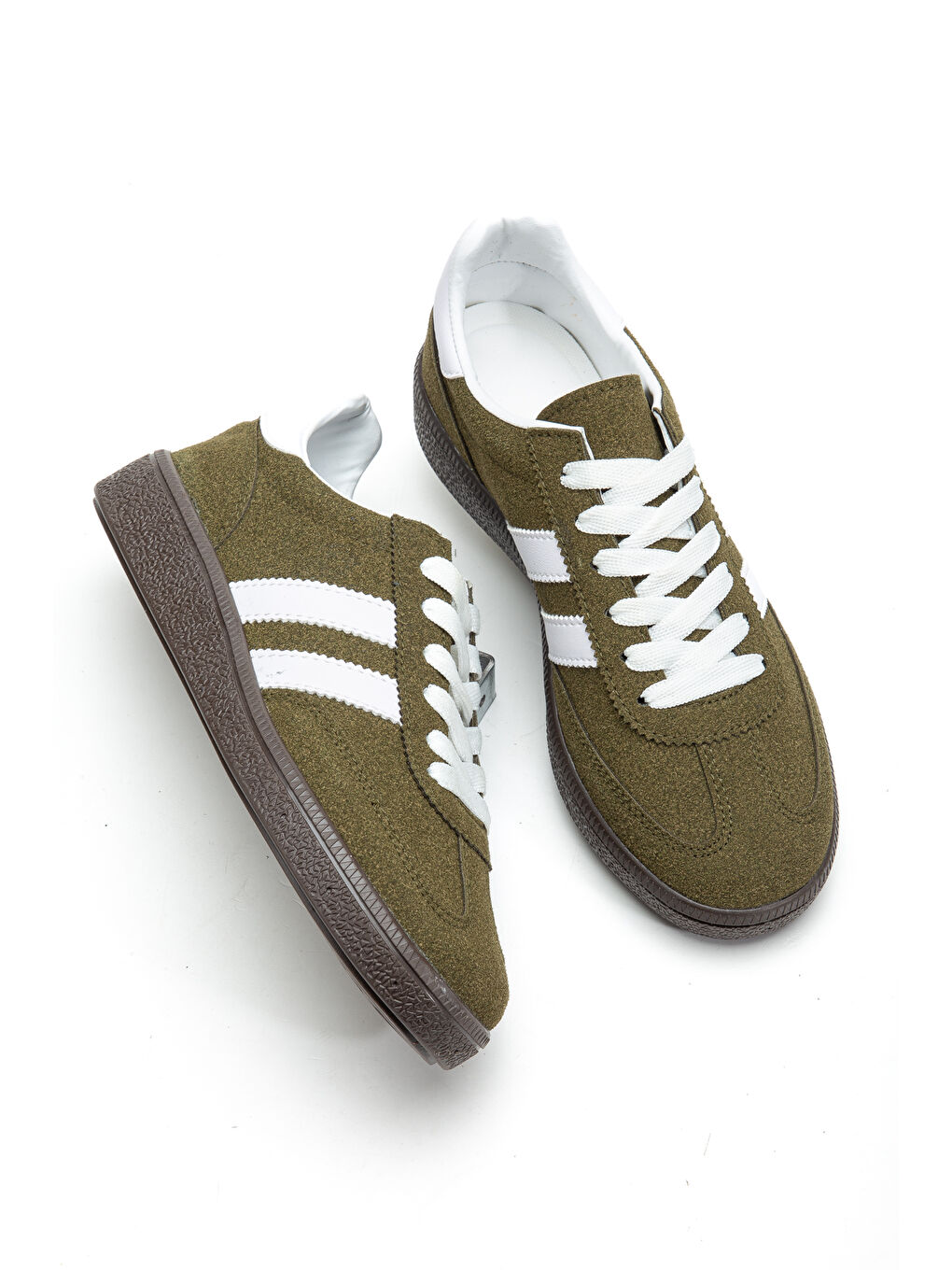 Haki Kate Günlük Ortopedik Kadın Sneaker Spor Ayakkabı-1