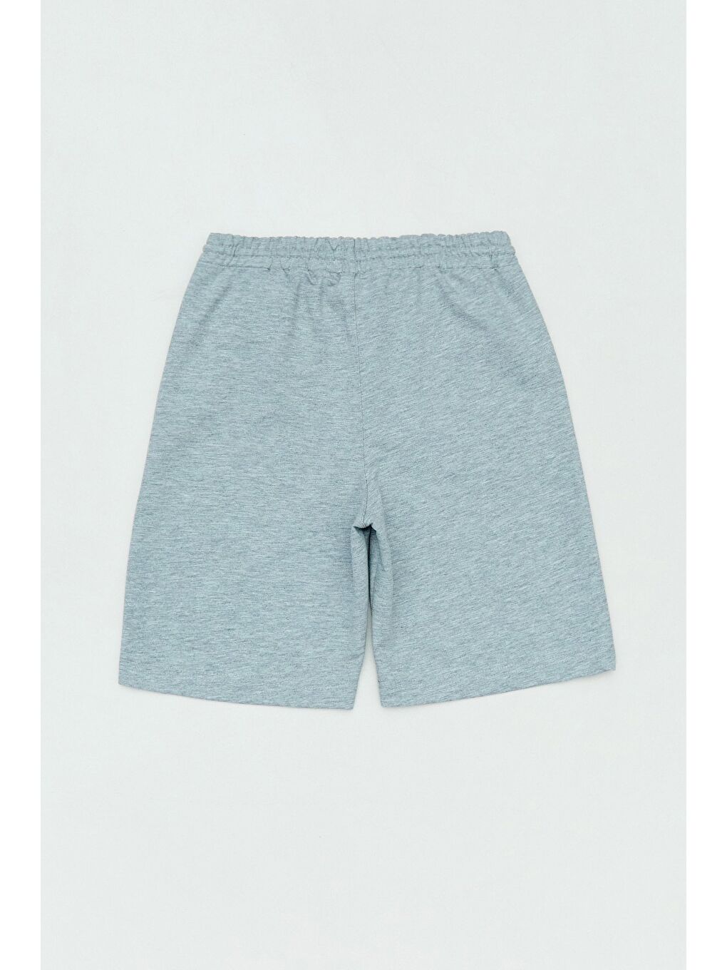 Gri Stay Strong Yazı Baskılı Beli Lastikli Erkek Çocuk Şort-1