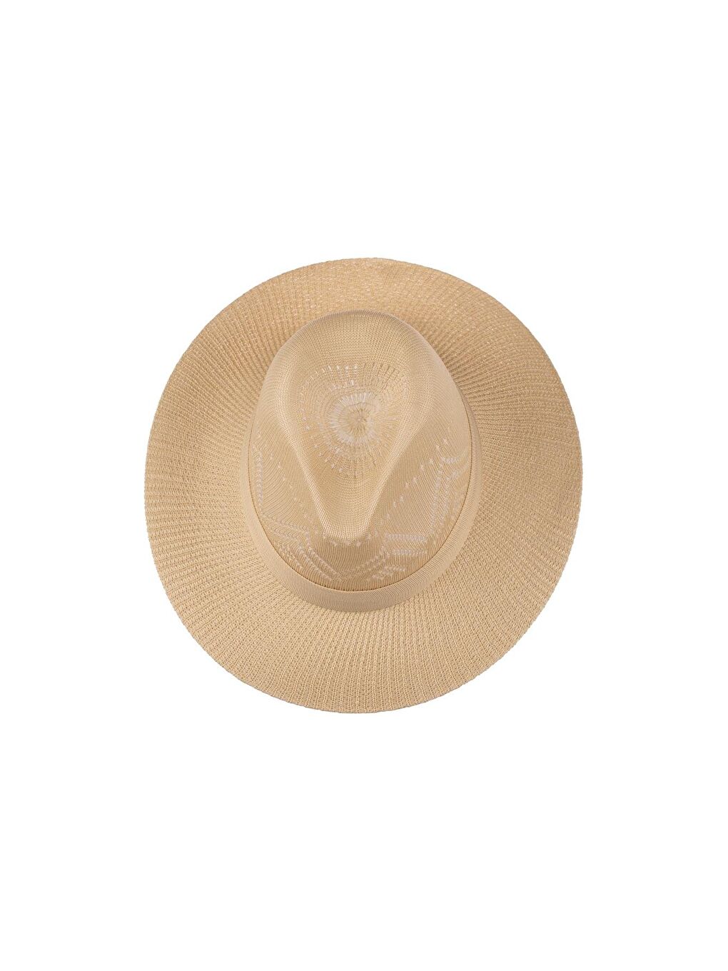 Bej Erkek Merserize Geniş Kenar Fötr Şapka T25750-02 Vizon-1