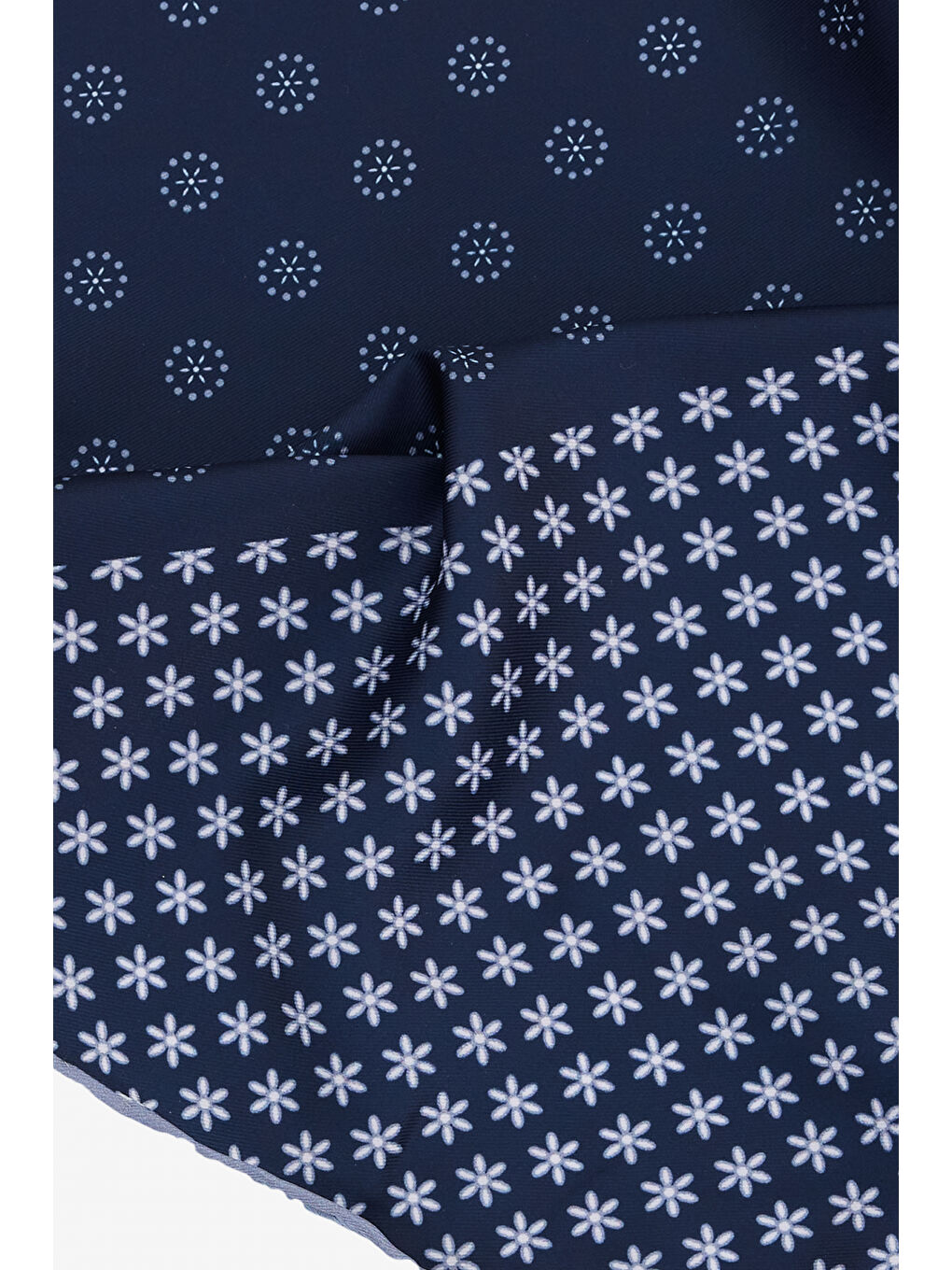 Erkek Lacivert-Beyaz Desenli Mendil-2