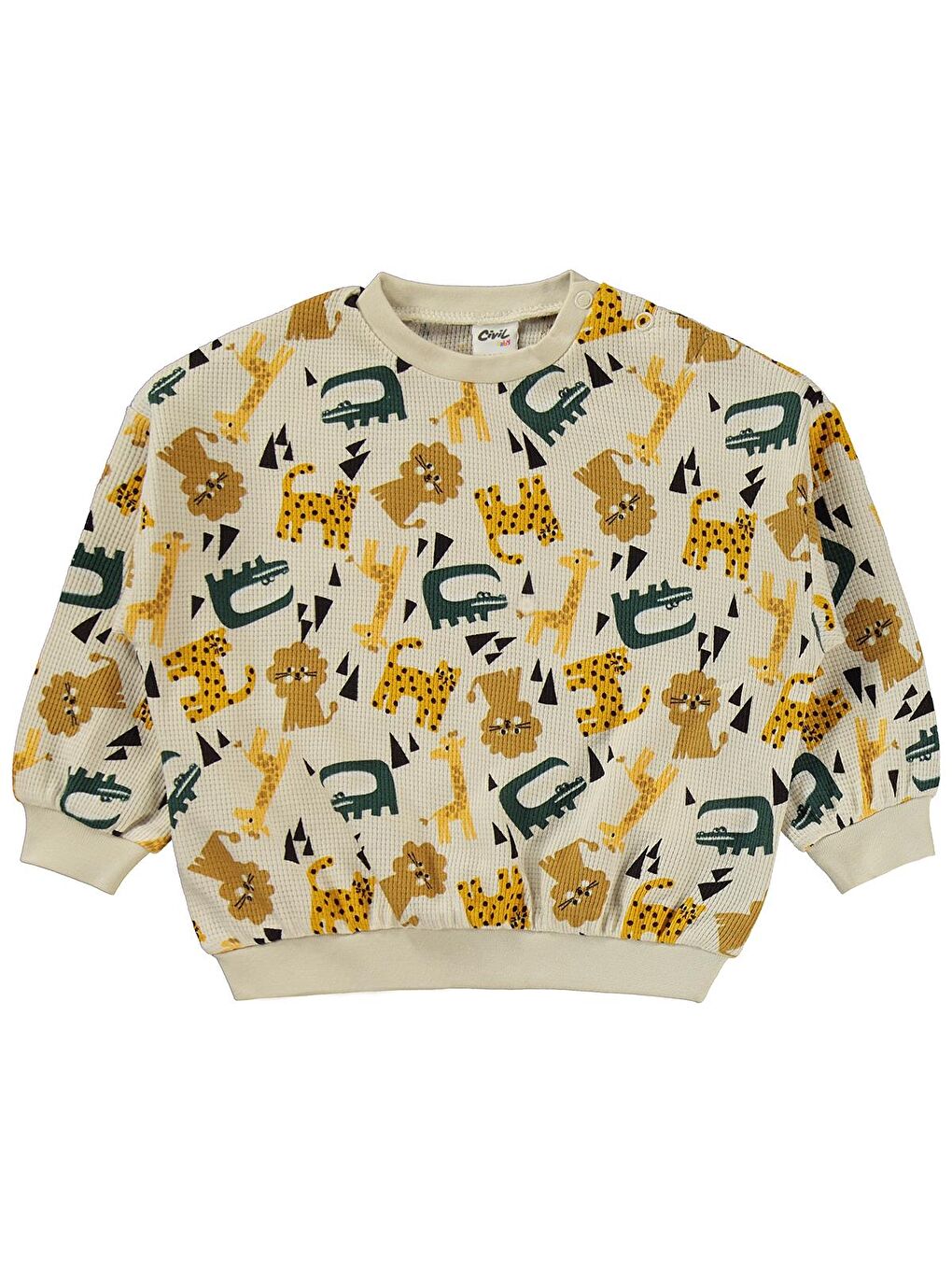 Baby Hayvanlar Empirme 6-18 Ay Takım - Bej 12-18 Ay-1