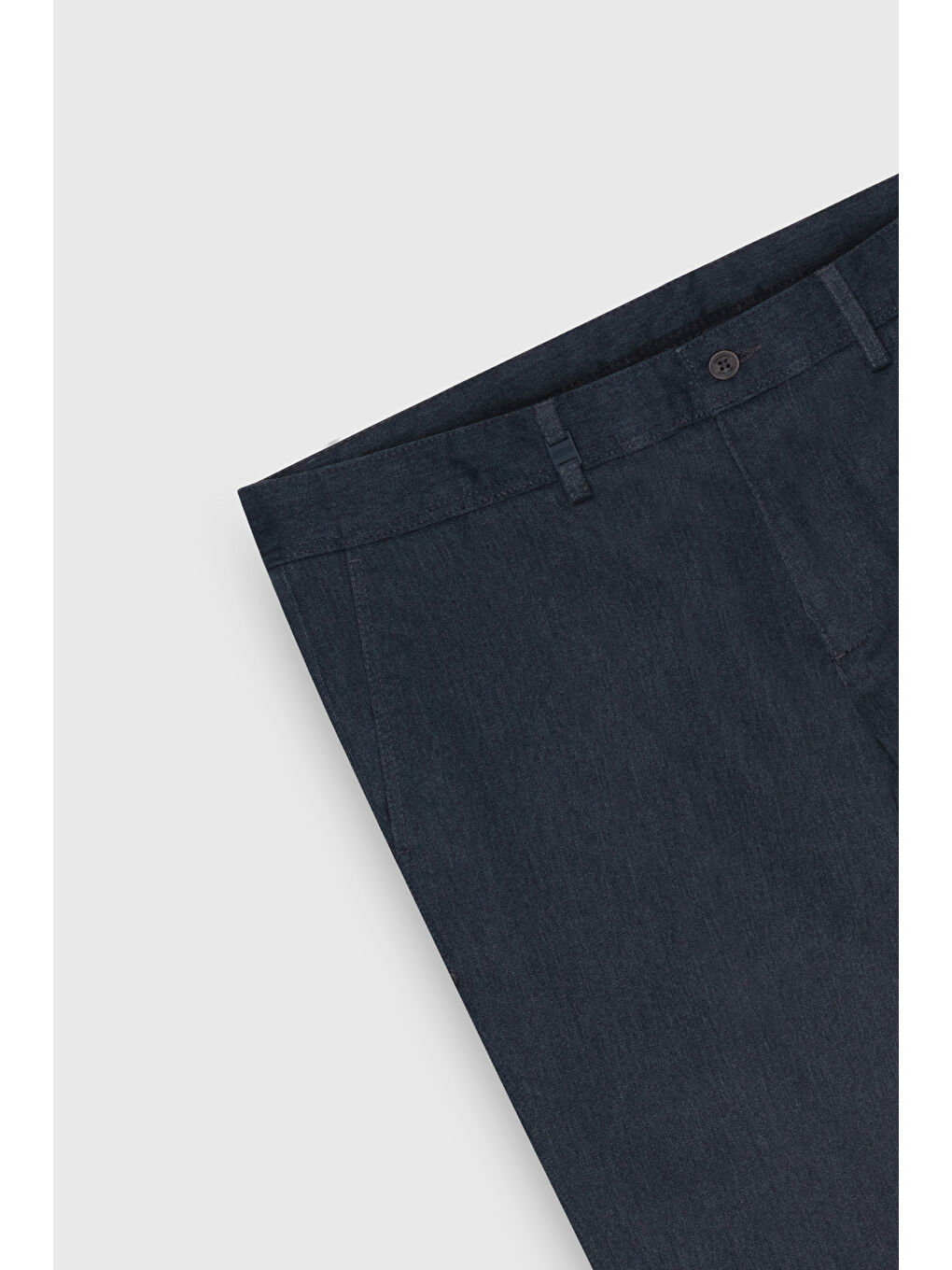 Erkek İndigo Pamuklu Comfort Fit Rahat Kesim Yan Cep Esnek Pantolon-7