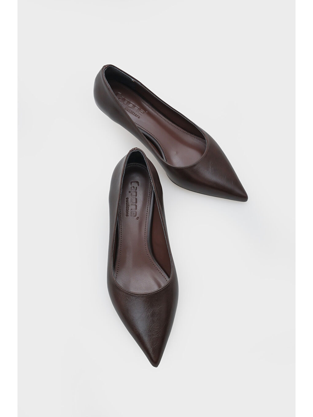 Kahverengi Arlana Orta Topuklu Stiletto-3