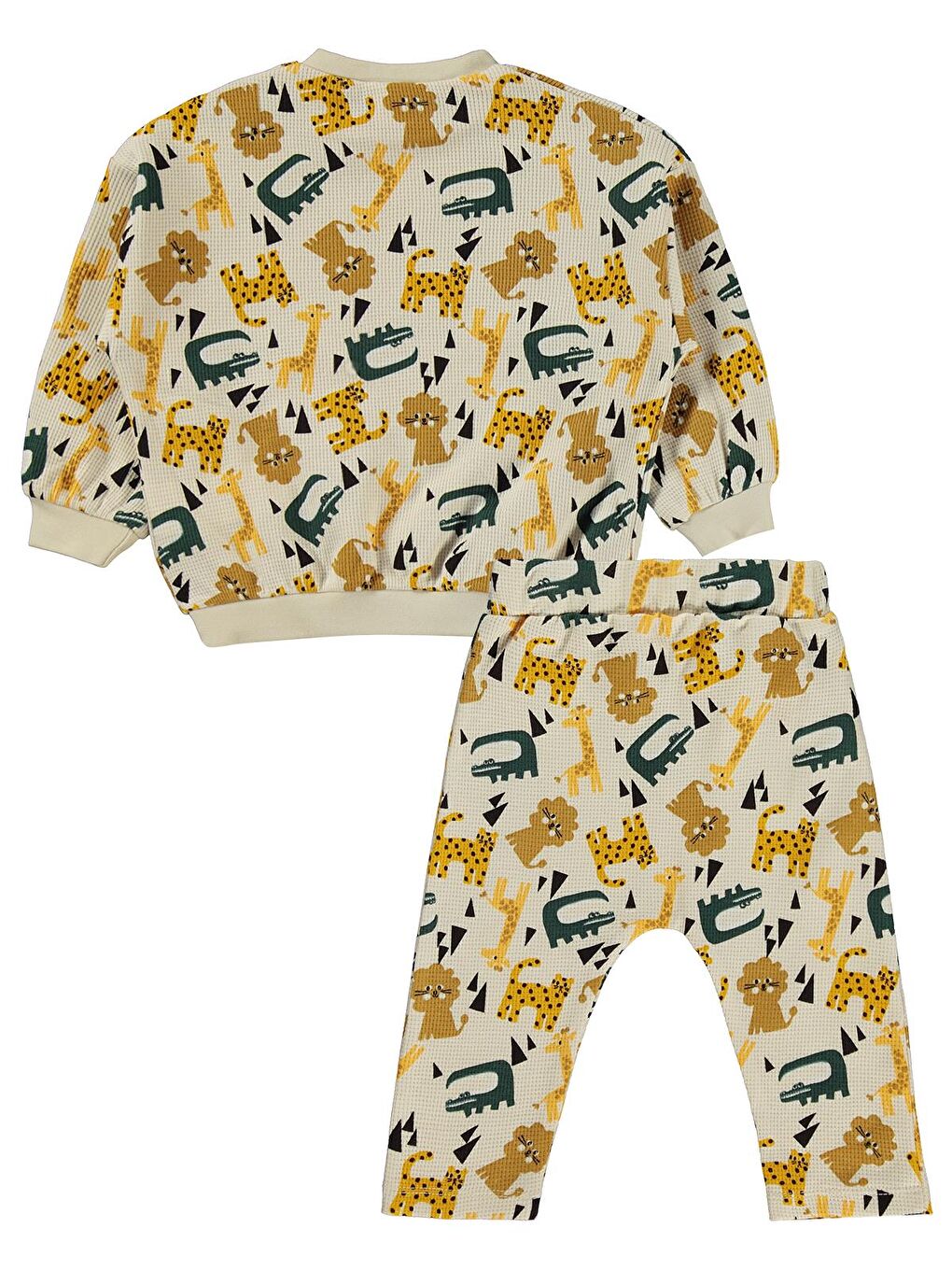 Baby Hayvanlar Empirme 6-18 Ay Takım - Bej 12-18 Ay-2