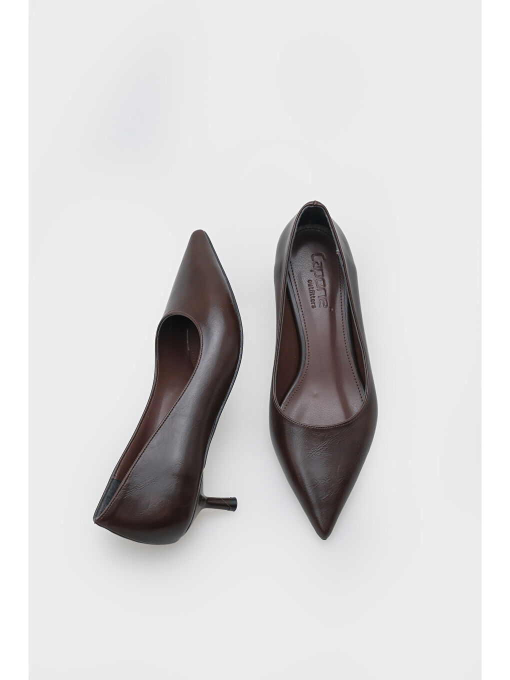 Kahverengi Arlana Orta Topuklu Stiletto-5
