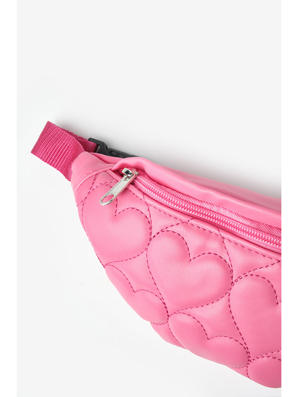 Fuşya Kalp Desenli Kız Çocuk Bel Çantası-1