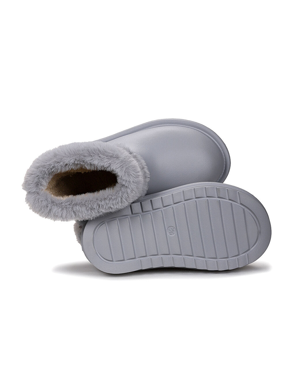 Gri Geta Su Geçirmez İçi Kürklü Kız Çocuk Eva Yağmur Kar Çizme-4