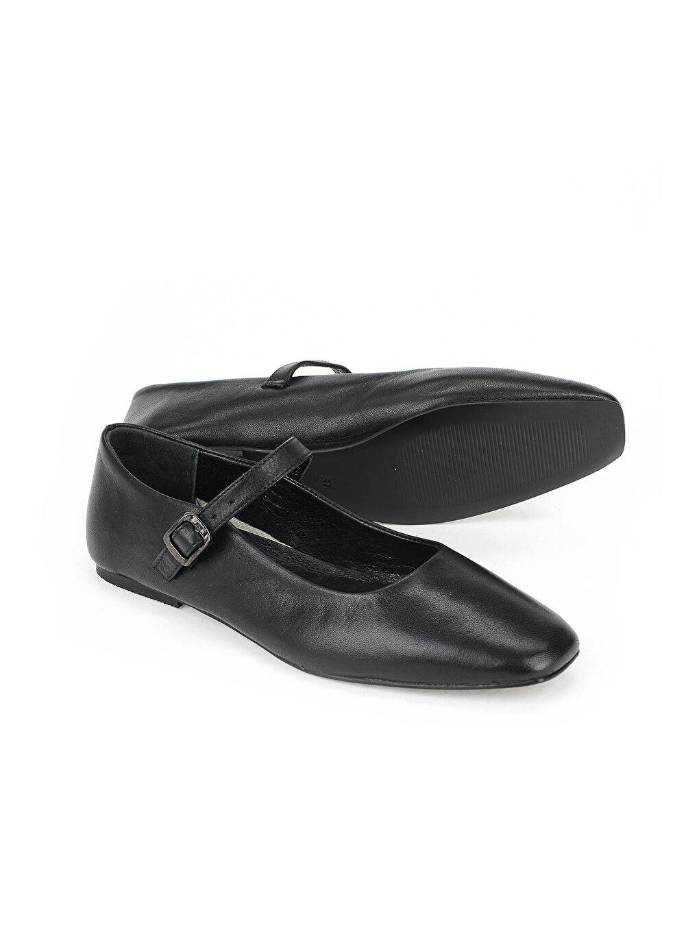 Kadın Hakiki Deri Babet 1611022Z2735 Siyah-3