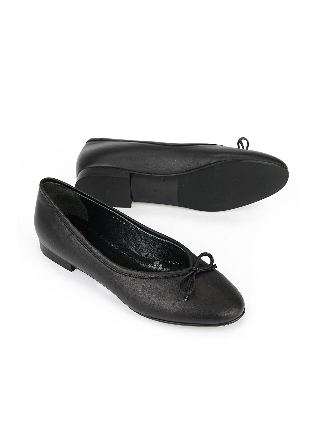 Kadın Hakiki Deri Babet 1611030Z2650 Siyah-3