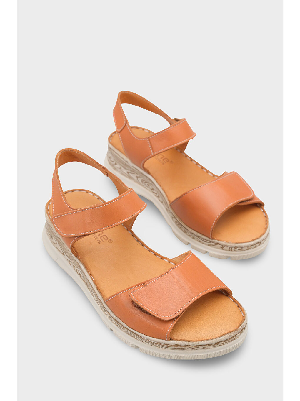 Kahverengi Corrinne Hakiki Deri Soft Konfor Kadın Sandalet-1