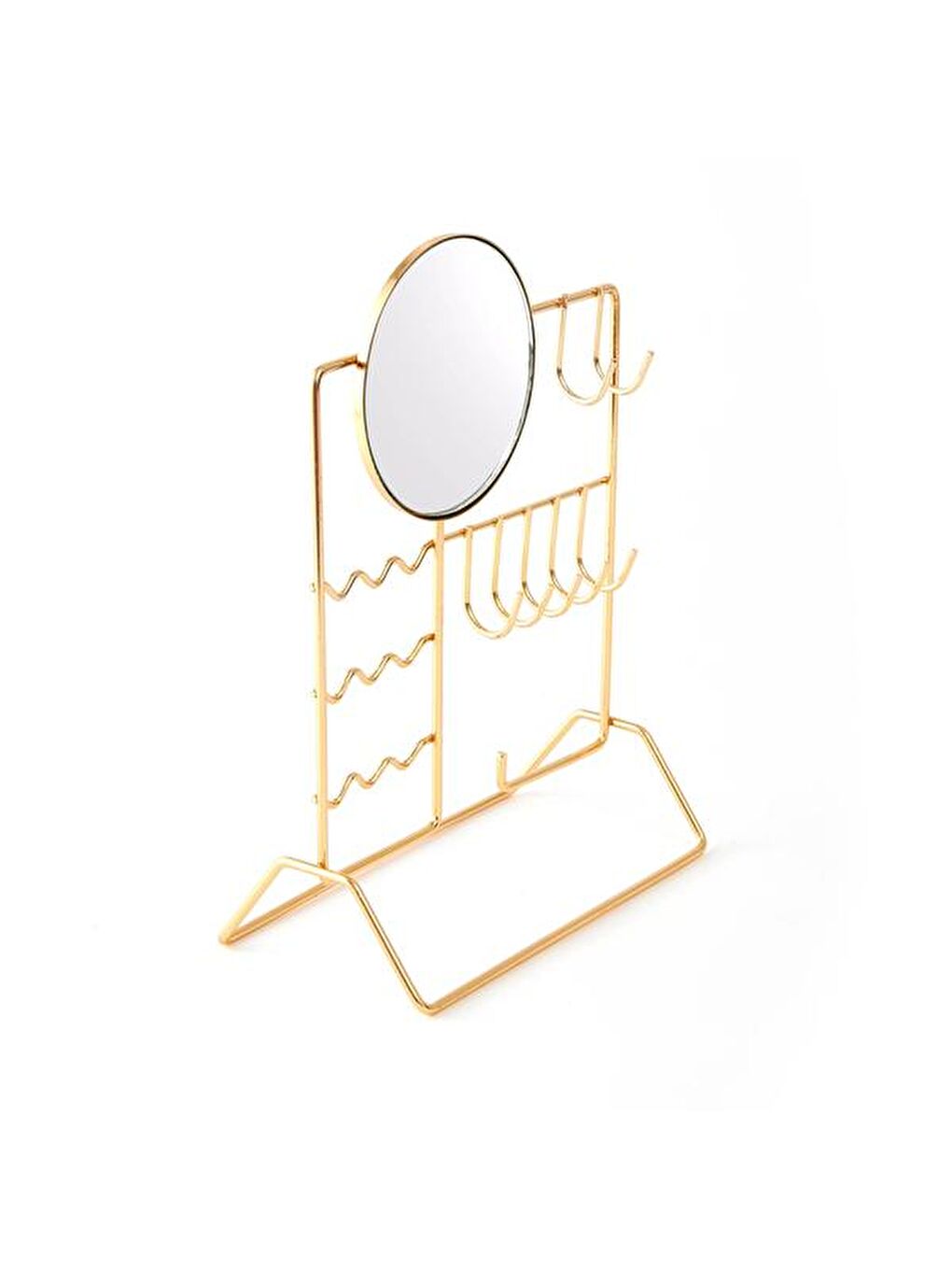 Aynalı Takı Askısı - Sarı - 19,5x27x10 cm-1