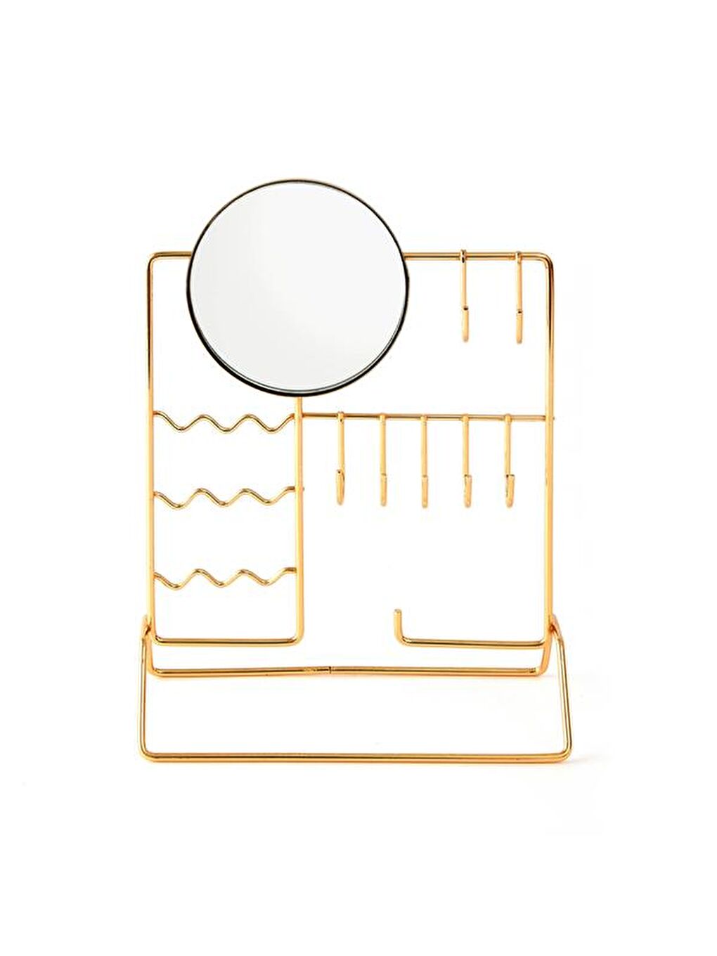 Aynalı Takı Askısı - Sarı - 19,5x27x10 cm-3