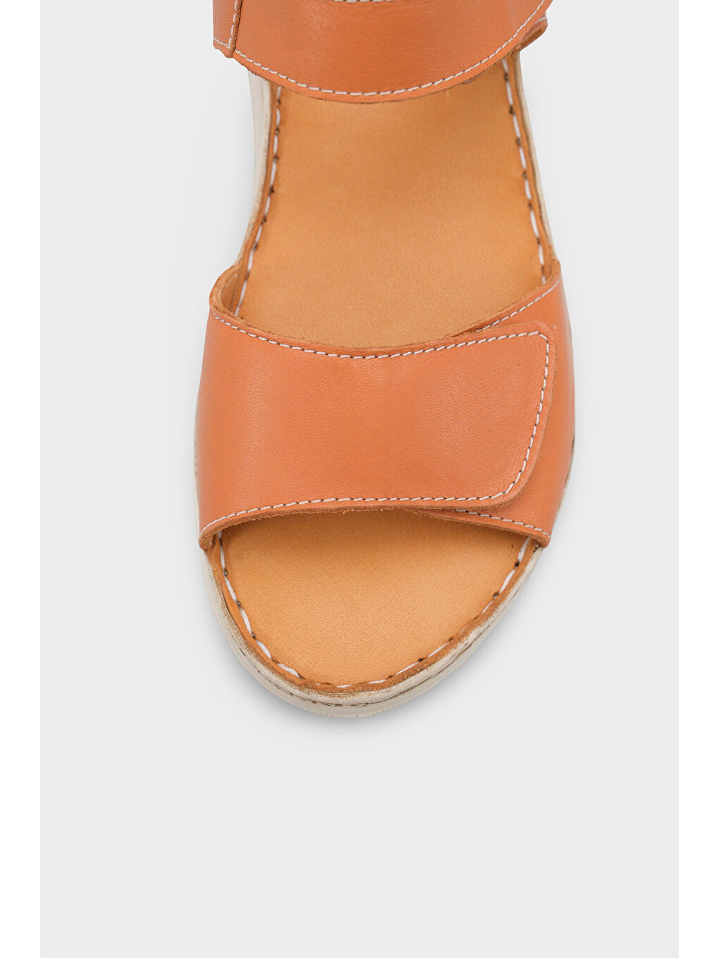 Kahverengi Corrinne Hakiki Deri Soft Konfor Kadın Sandalet-2