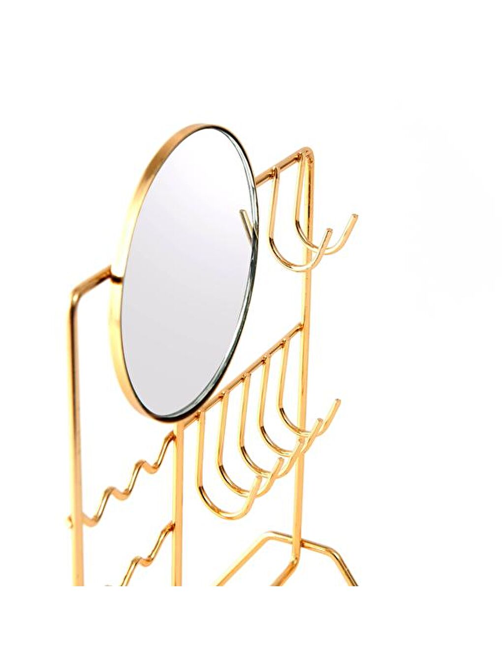 Aynalı Takı Askısı - Sarı - 19,5x27x10 cm-4