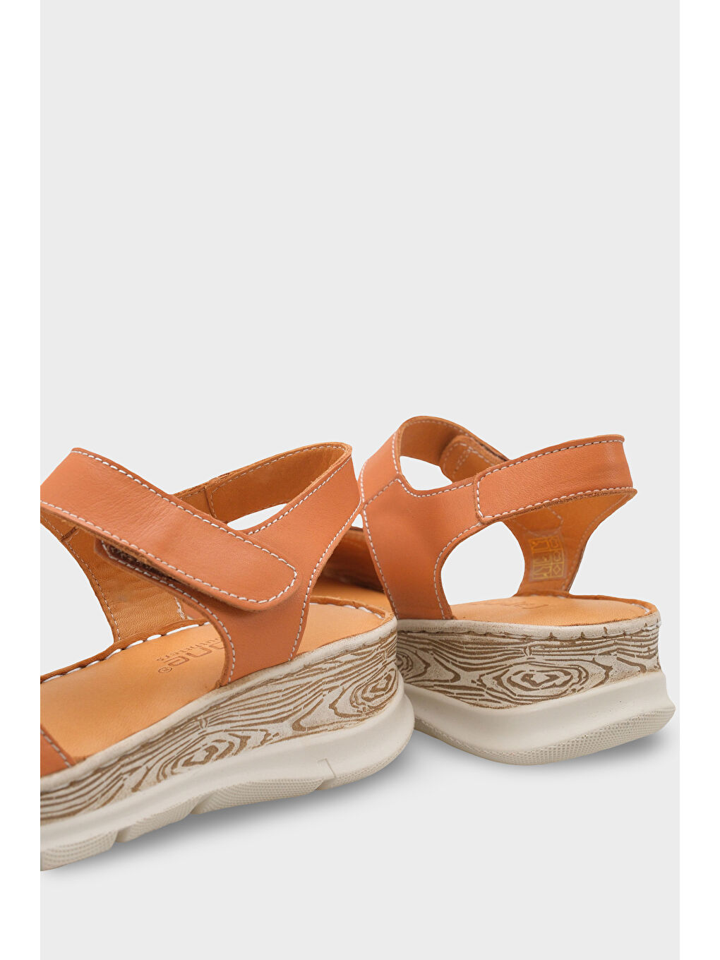 Kahverengi Corrinne Hakiki Deri Soft Konfor Kadın Sandalet-3