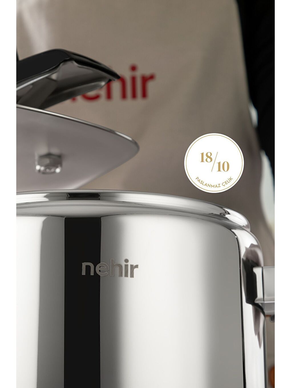 Gri Silver Trend 8 Litre Klasik Düdüklü Tencere Siyah-1