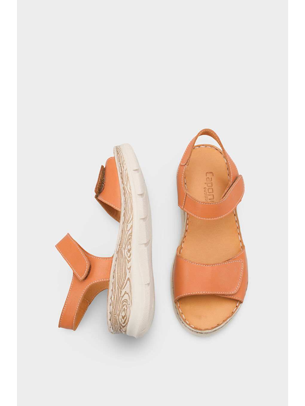 Kahverengi Corrinne Hakiki Deri Soft Konfor Kadın Sandalet-4