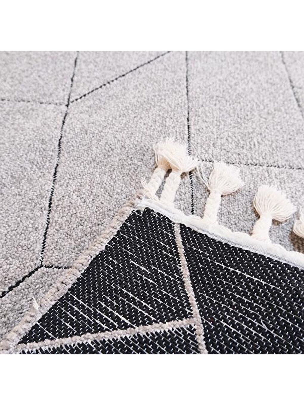 İskandinav Bukle Shaggy - Gri -120x180 cm-2