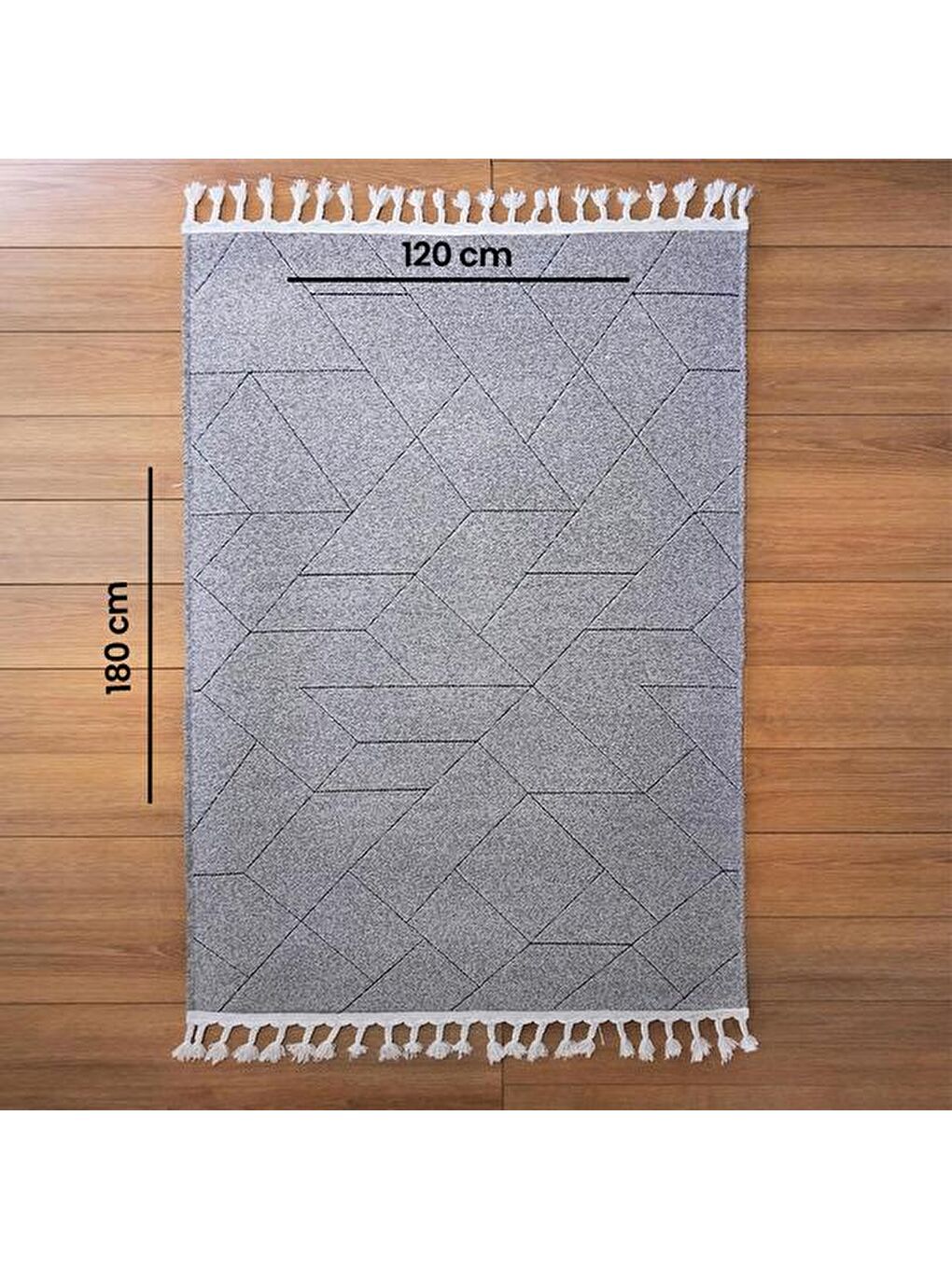 İskandinav Bukle Shaggy - Gri -120x180 cm-3