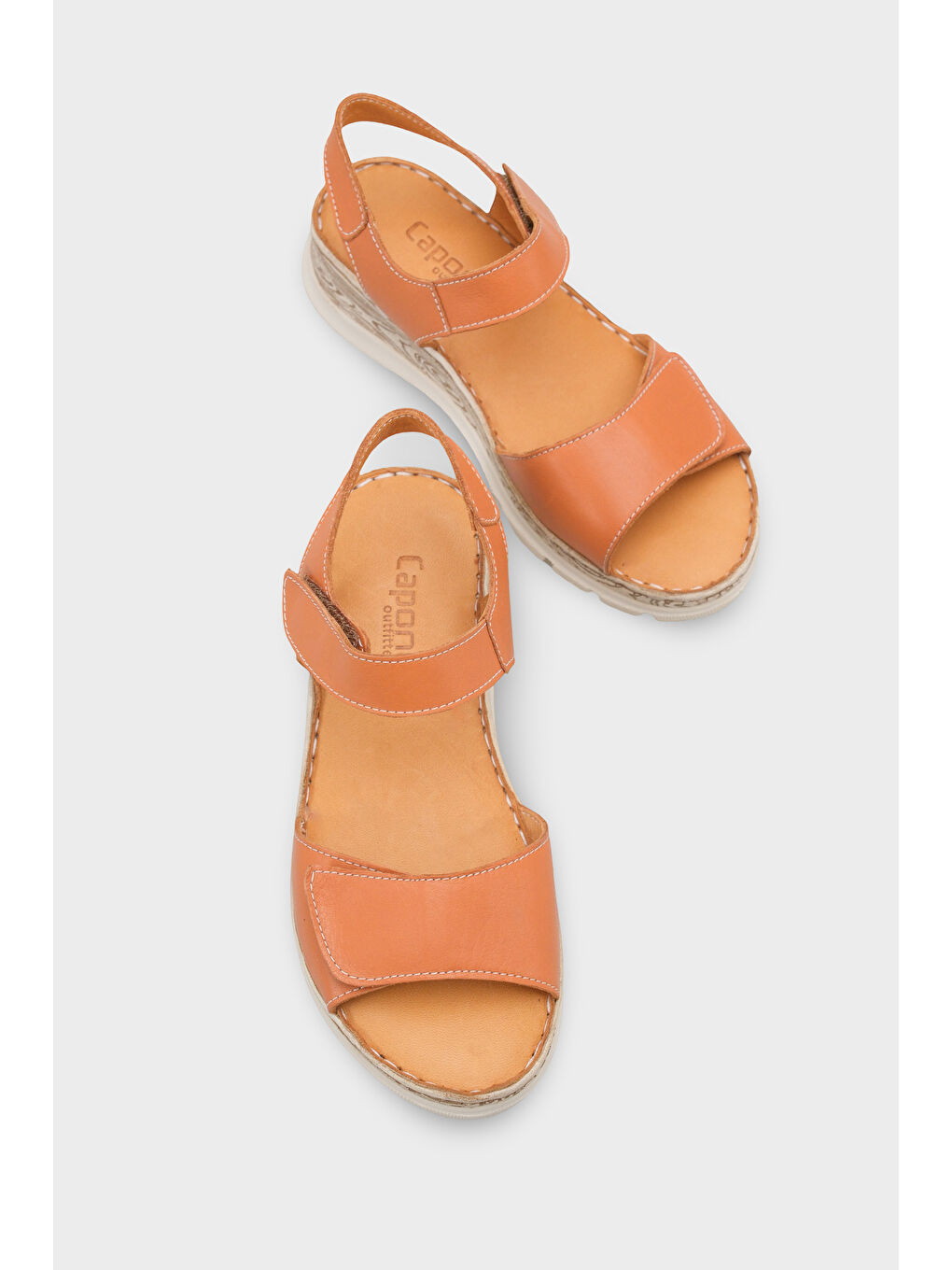 Kahverengi Corrinne Hakiki Deri Soft Konfor Kadın Sandalet-5