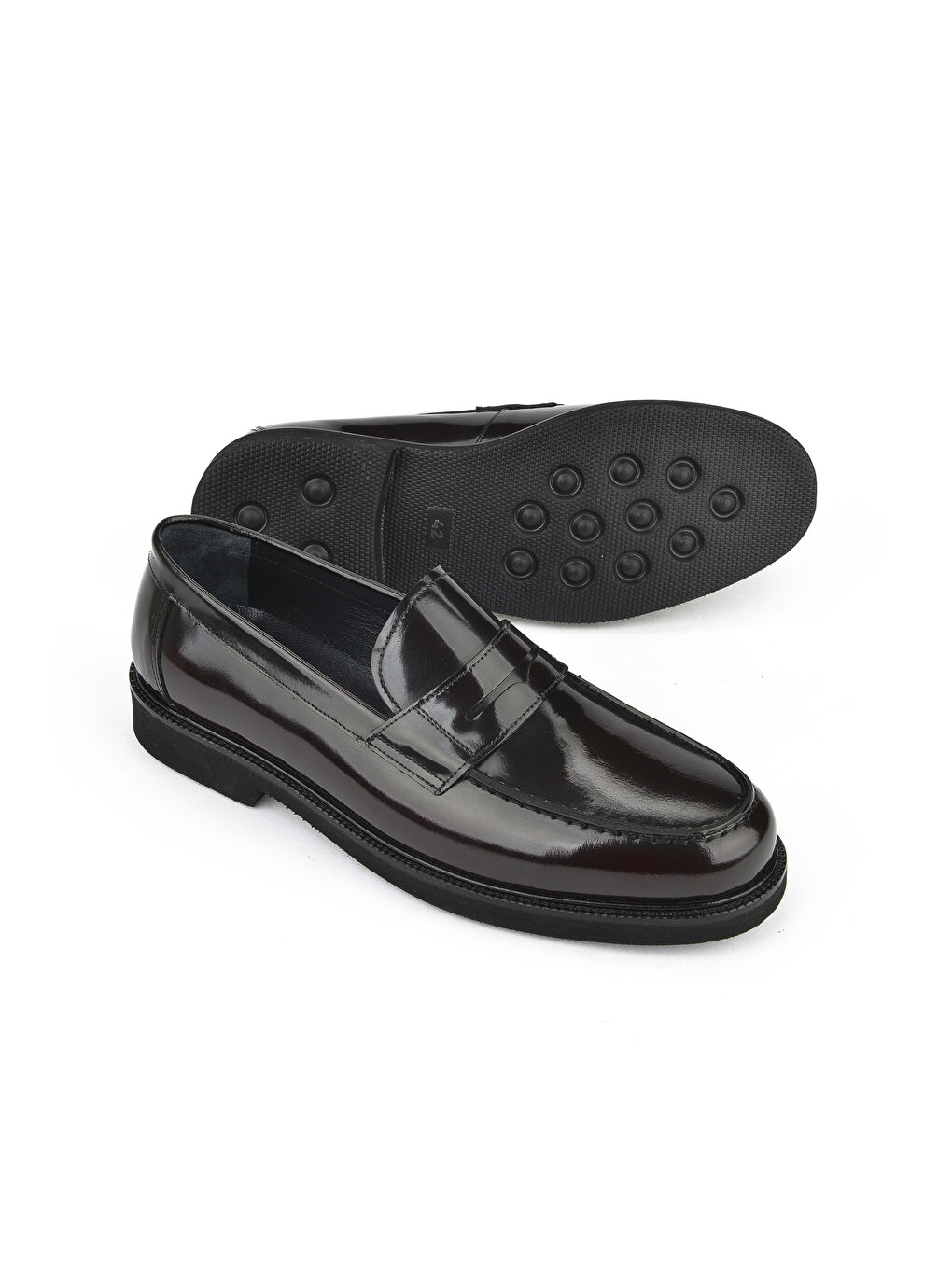 Erkek Hakiki Deri Ayakkabı 151145Z144 Bordo-3