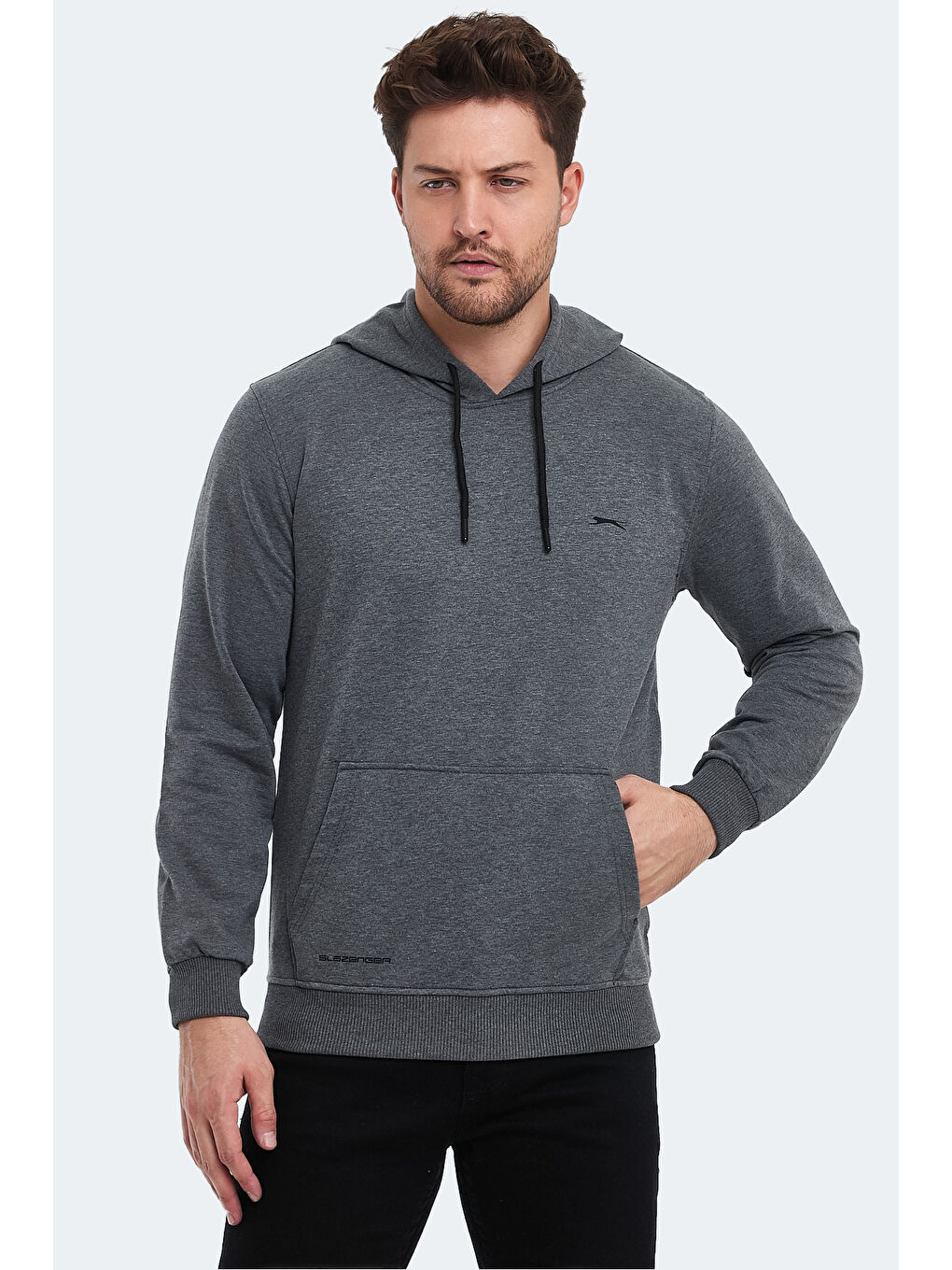 SLAZENGER OBRA IN Erkek Sweatshirt Koyu Gri - 5