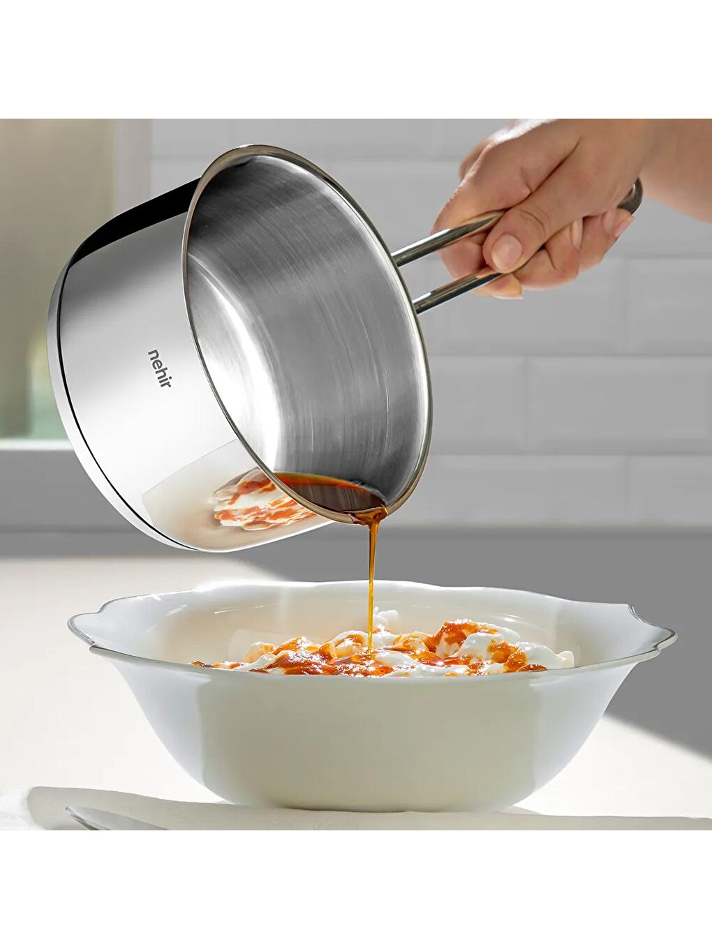 Gri Silver Çelik Tabanlı Sosluk 12 Cm Gümüş-1