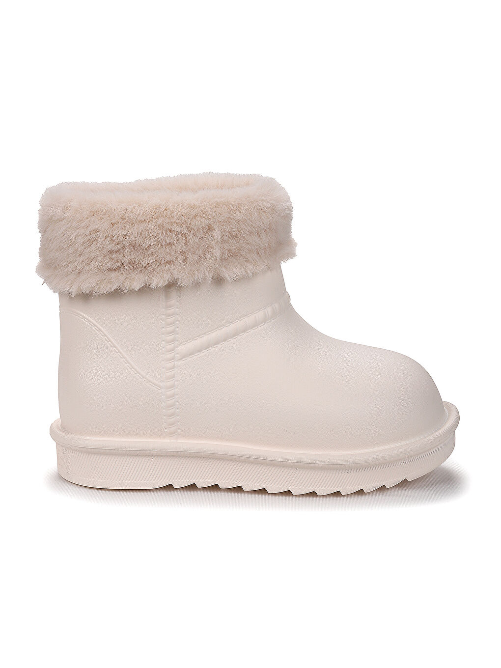 Ekru Geta Su Geçirmez İçi Kürklü Kız Çocuk Eva Yağmur Kar Çizme-2