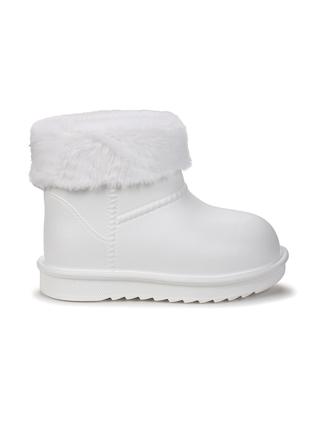 Beyaz Geta Su Geçirmez İçi Kürklü Kız Çocuk Eva Yağmur Kar Çizme-2