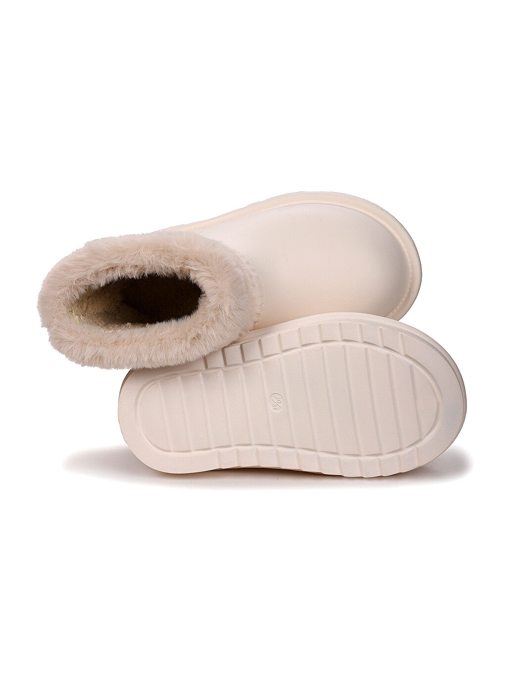 Ekru Geta Su Geçirmez İçi Kürklü Kız Çocuk Eva Yağmur Kar Çizme-4