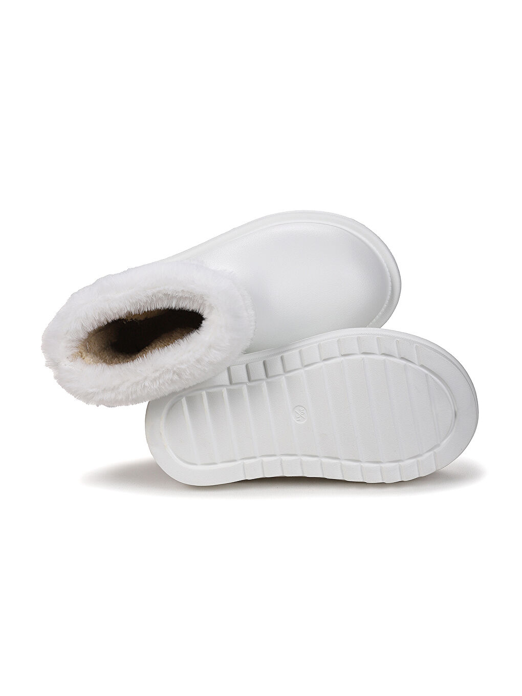 Beyaz Geta Su Geçirmez İçi Kürklü Kız Çocuk Eva Yağmur Kar Çizme-4