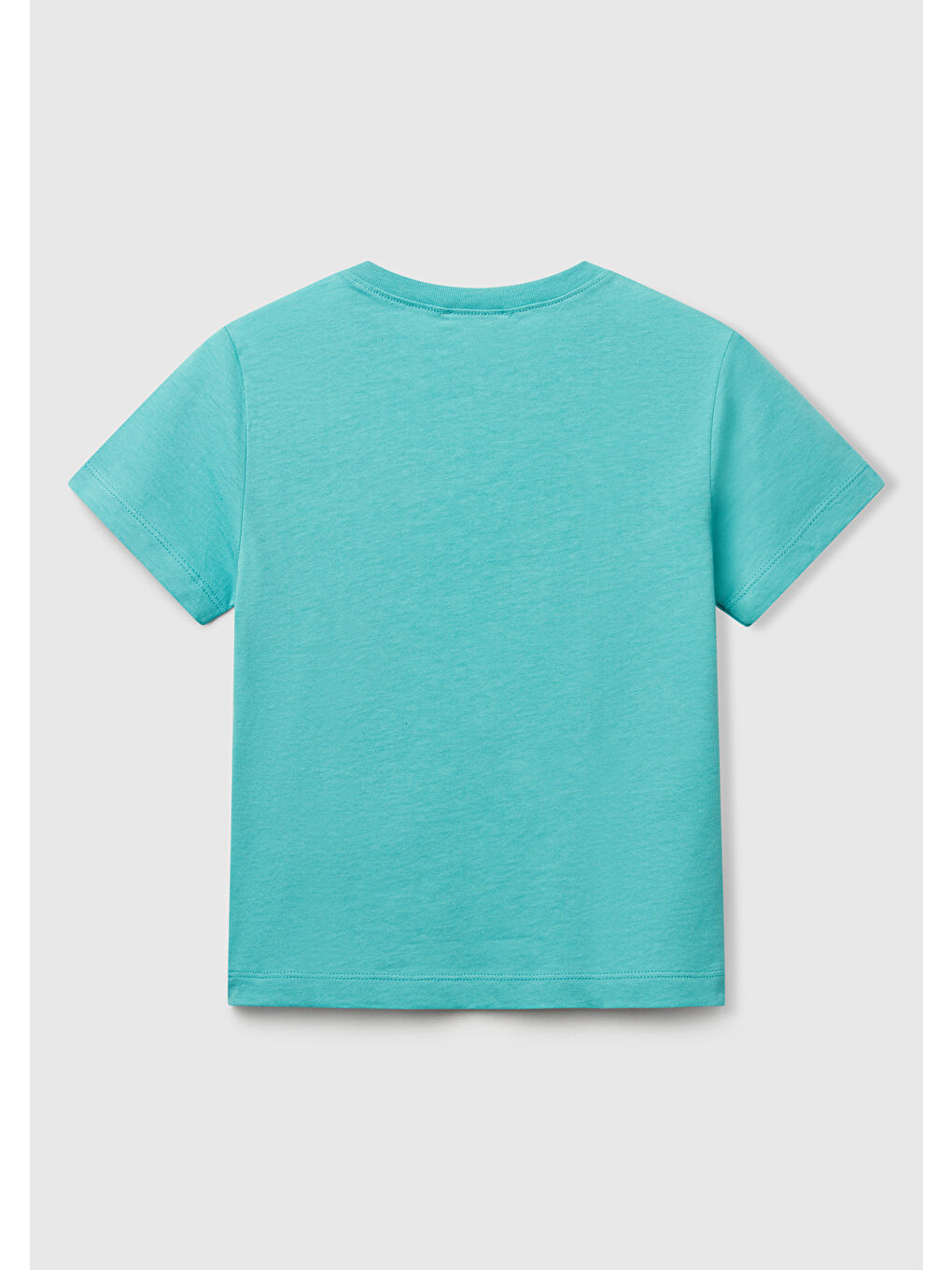 Erkek Çocuk Mint Yeşili Benetton Logo Baskılı T-Shirt-1