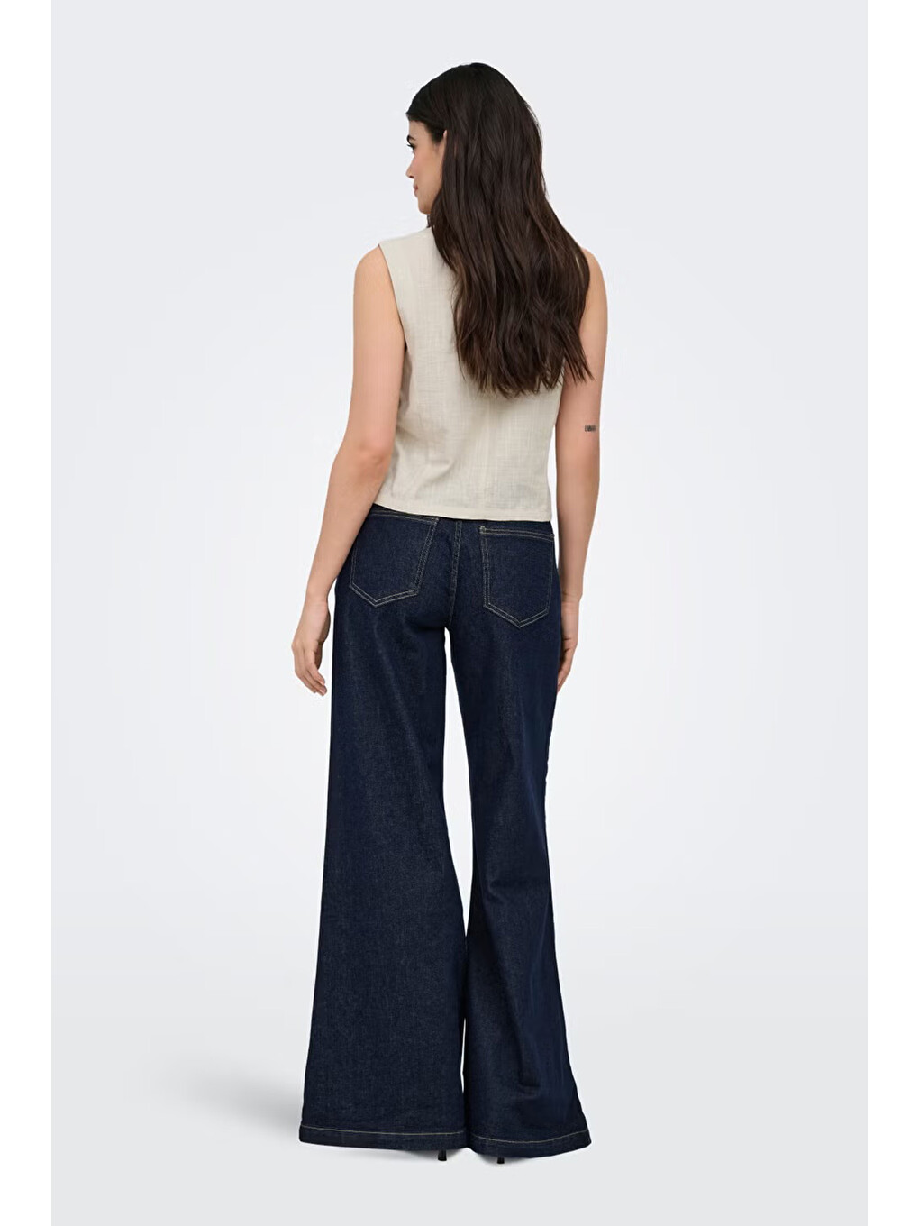 Bej Onltizana % 100 Pamuk Regular Fit V Yaka Yelek 15337097-2