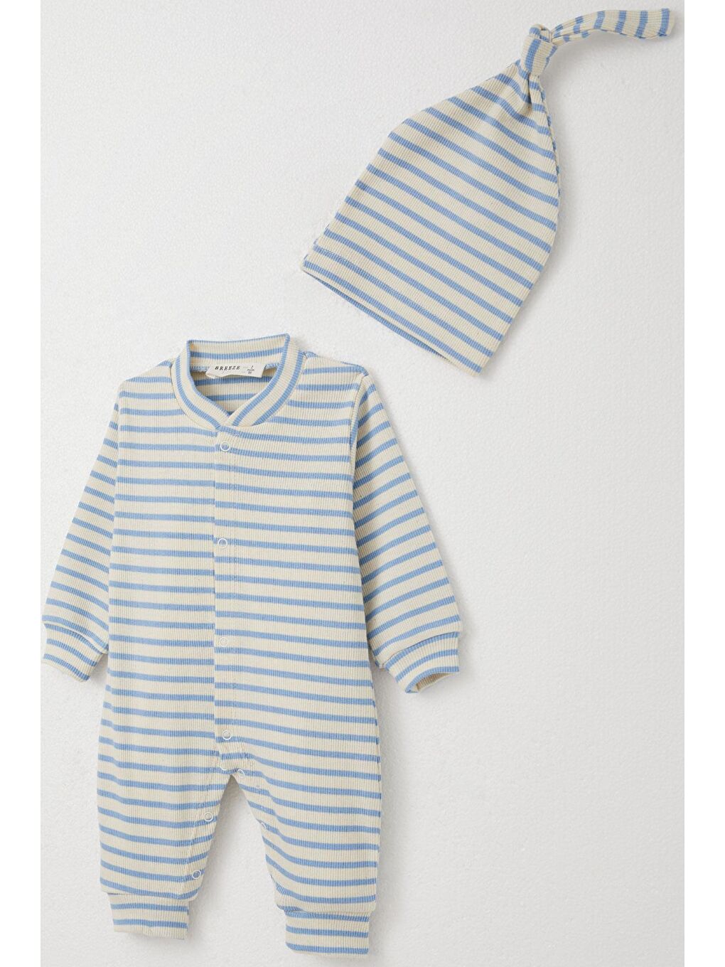 Erkek Bebek Tulum Çizgili Karışık Renk (0-6 Ay)-2