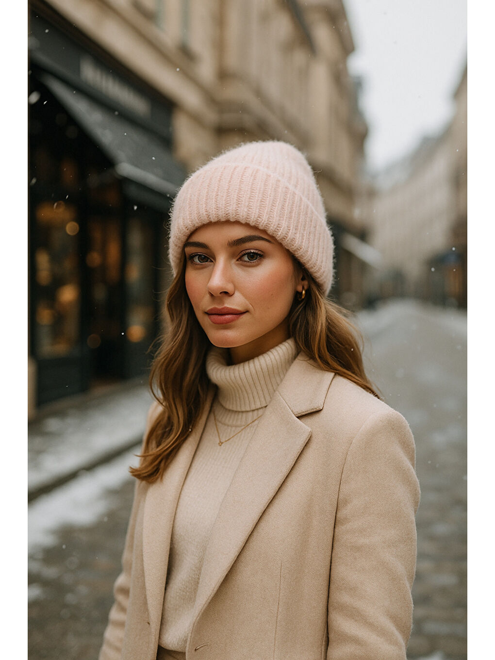 Kadın Pembe Basic Yün Bere BERE1148