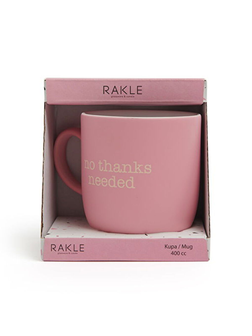 No Thanks Needed Kupa - Pembe - 400 ml-4