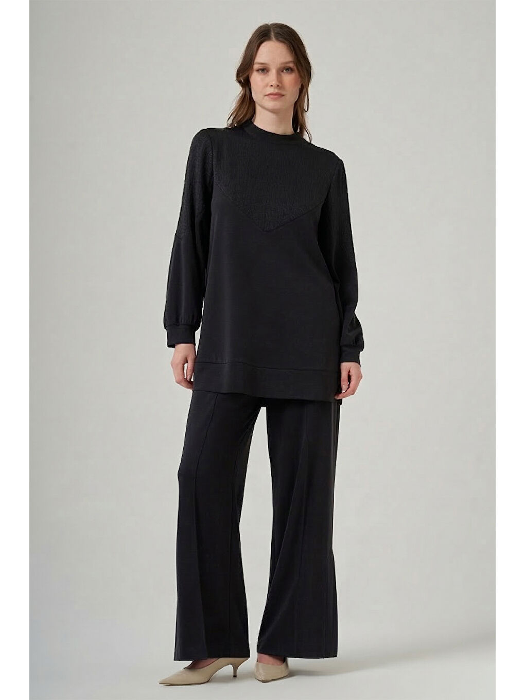 Tunik Pantolon Takım 1045 Siyah