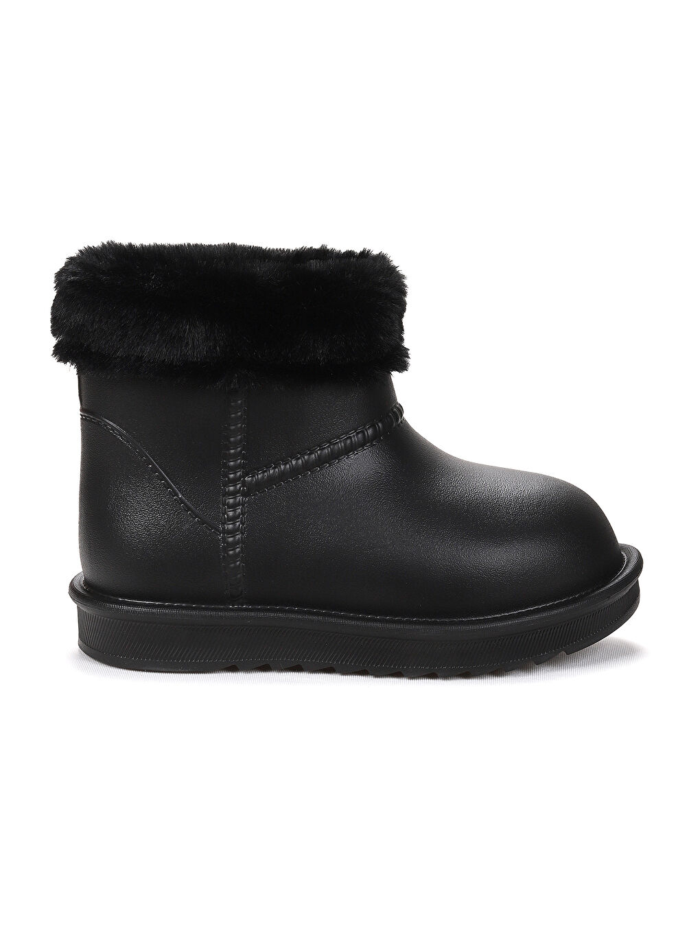 Siyah Geta Su Geçirmez İçi Kürklü Kız Çocuk Eva Yağmur Kar Çizme-2