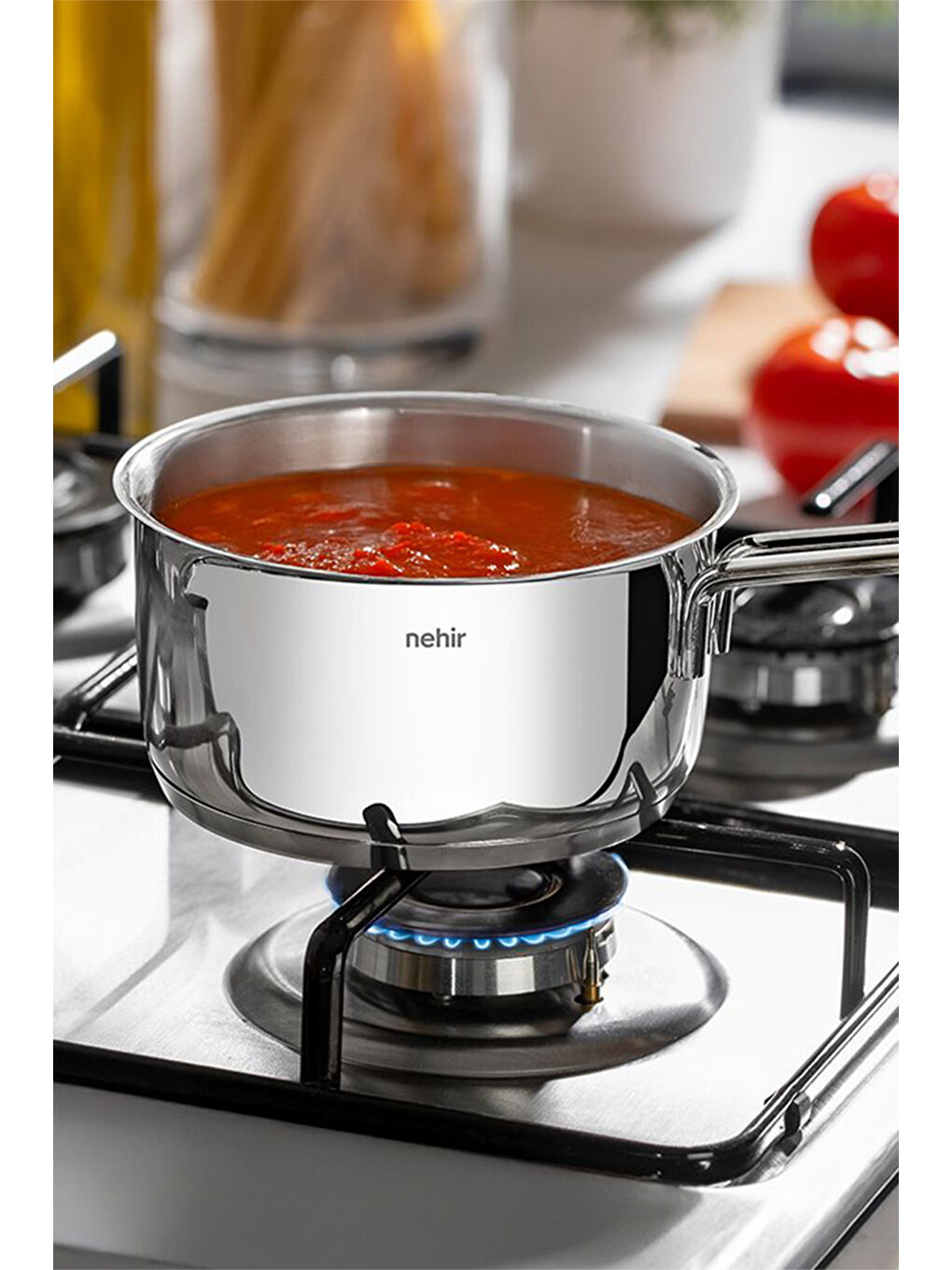 Gri Silver Çelik Sosluk 14 cm Kapaksız